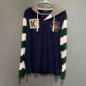 L Ralph Lauren rugby with hoodie
